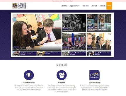 Highly innovative College website